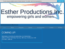 Tablet Screenshot of estherproductionsinc.com